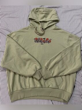 Vans Green Hoodie with Floral Style Off The Walls